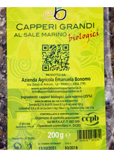 Capperi Grandi al Sale Bio IGP